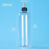 Spot Atacado 30 50 100ml Mililitro Frasco com Tampa de Gel Bico Pontudo Garrafa PET para Dispensar Pigmento Frasco de Amostra Selado