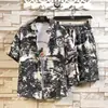 AliExpress Conjunto de Camisa de Manga Corta y Shorts Casuales de Playa Estilo Ins con Estampado Floral Digital 3D