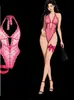 Medusa Lencería Nueva Transparente Rosa Deseo Puro Conjunto Reunión Coqueta Body Talla Grande Estilo Deseo Puro
