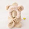 Chapéu infantil cachecol do bebê integrado outono e inverno boné super fofo para meninos e meninas engrossado tampa de proteção auricular quente para bebês