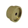 Perilla de metal segura personalizada profesional perilla de altavoz de aleación de aluminio pegatina con efecto dorado de oxidación lote de placa de metal