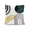 Funda de Almohada Geométrica Abstracta Hoja Dorada Temu Transfronteriza Cojín Bohemio para Oficina Cojín Estampado para Sofá