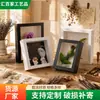 Hui Baijia Porta-Retrato de Flores Secas Trabalho Artesanal Vazado 5cm Dty Porta-Retrato Moldura Tridimensional Grossa Tamanho Grande Tridimensional Artesanal