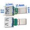 Base hembra USB 3.1 Tipo C con placa fija, interfaz de carga y datos, conector macho y hembra C, placa de prueba, inserción positiva y negativa a doble cara