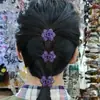 Pinza para el pelo pequeña de mariposa mate vintage coreana de Dongdaemun con pedrería checa importada, accesorio versátil para coleta