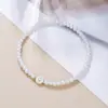 Pulsera de Perlas de Imitación Versátil de Moda Elástica con 26 Letras Pulsera de Perlas para Mujer con Cuentas Venta al por Mayor