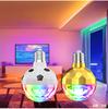 Nova Bola Mágica de Futebol com Luz Colorida Rotativa E27 Bola Mágica Pequena Dourada Ktv Disco Atmosfera de Cristal Luz de Palco