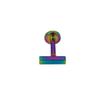 Novo 2024 100% aço inoxidável 316L lua oca estrela figura geométrica piercing de lábio piercing de osso da orelha banhado a ouro 18K