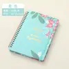 Caderno Espiral Floral Estilo Ins com Elástico, Caderno de Estudante, Logo Personalizável, Atacado, Portátil A5