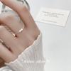 Nalan Prata de Lei S925 Requintado e Simples Estilo Ins Design de Nicho Elegante Anel Corrente Diamante Duplo R03391