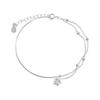 Pulsera Colgante Estrella Dulce para Mujer Pulsera Simple Estilo Frío Elegante Combinable Plata S925 Chapada Pulsera Nicho Ins