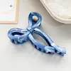 Pinza de Pelo Cuadrada con Textura Simi Transfronteriza Pasador para la Parte Trasera de la Cabeza de Mármol Cuadrado para Mujer Pinza de Pelo Simple de Moda