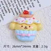 Pastel Lindo de Tintín Juguete de Comida Dibujos Animados DIY Accesorios para Joyería Pegamento de Crema Resina Pequeños Accesorios Hebilla para Zapato con Agujero Material
