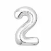 Globos Digitales Transfronterizos de 16 pulgadas Versión EE. UU. Dorado y Plateado Decoración de Fiesta de Cumpleaños Montaje de Escena Globos de Papel de Aluminio Fábrica Mayorista