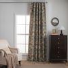 Imanqi Rima Cortina Vintage de Estilo Americano para Ventana Mirador Verde Fondo Jacquard Borla Sala de Estar Balcón Cortina Sombreado Medio Acabado