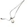 Collar Deslizante de Perlas Barrocas Irregulares Estilo Francés para Mujer, Cadena para Clavícula de Lujo Ligero Nicho Gargantilla