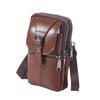 Bolsa de telefone móvel cinto de couro pendurado bolsa de cintura masculina de meia-idade pai bolsa de couro não pendurado calças cintura vertical atacado