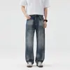 Ropa para Hombre Fengshe / 2026 Primavera y Otoño Nuevo Estilo High Street Americano Pantalones Rectos Holgados para Hombre Jeans Vintage Pantalones Largos