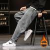 Pantalones de Hombre Primavera y Otoño con forro polar Engrosados Rectos de Pana Sueltos Casuales Talla Grande Pierna Ancha Hallen Modernos