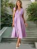 Vestido cardigã plissado com zíper, decote V, cintura marcada, temperamento sexy, verão 2025, comércio exterior transfronteiriço Amazon, vestido feminino