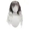 Nuevo Set de Pelucas de Halloween para Comercio Exterior, Moda Negro y Blanco Degradado Largo Rizado Ola Grande Fibra de Alta Temperatura Anime Cosplay