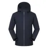 Chaqueta softshell ligera con capucha para deportes al aire libre, senderismo, camping y montañismo en otoño e invierno, con logotipo personalizable