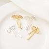 Chapado en Cobre Oro de 18 Quilates Alta Seguridad Zircón Colgante de Lazo Hecho a Mano DIY Colgante de Collar Pendientes Pendientes Material para Colgar