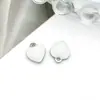 Pulseira Colar Brincos Pingente Coração Esmaltado Dupla Face Aço Inoxidável Gotejamento de Óleo Pequeno Charme Acessórios para Joias DIY