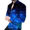 Comercio Exterior Europeo y Americano Camisa Estampada 3D para Hombre Primavera y Otoño Nuevo Estilo Casual de Moda Camisa de Manga Larga para Hombre Talla Grande Camisa Venta al por Mayor