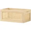 Cesta de armazenamento de rattan para casa, caixa organizadora de mesa de madeira maciça estilo japonês para itens diversos, organizador de livros vintage, cesta de armazenamento
