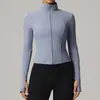 Lulu mismo estilo chaqueta deportiva para exteriores mujer ajustada secado rápido para correr fitness yoga ropa de alpinismo ciclismo cortavientos top