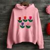 Sudadera con Capucha de Manga Larga y Manga Corta para Mujer Transfronteriza Modelo Nuevo 2025 Comercio Exterior Tela Rayada Estampado Digital de Dibujos Animados D
