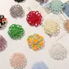 Estilo Fresco de Verano Color Mori Combinación de Colores Perla Flor Margarita Clip Lateral DIY Pendientes Zapatos con Agujero Zapatos de Gelatina Zapatos Accesorios de Flor
