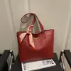 Bolso de Hombro con Asa Corta de Gran Capacidad, Estilo Coreano, de Moda, con Lazo, para Mujer, Nuevo 2025, Simple, Moderno, para el Trabajo