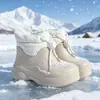 Nuevas pantuflas de cuero con textura, antideslizantes, impermeables y forradas de felpa para mujer, otoño e invierno 2026, adecuadas para usar en interiores en otoño e invierno, y diseñadas para parejas para mantenerse calientes