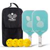 Juego de paletas de pickleball personalizadas de fábrica de Guangzhou, juego de raquetas de pickleball de fibra de carbono, venta al por mayor transfronteriza, raqueta de pickleball