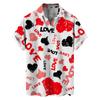 Beach surfing camisa masculina europeia e americana Comércio exterior 3D digital geométrico havaiano estampado músculo manga curta