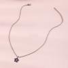 NZ2052 Joyería de moda transfronteriza europea y americana, cadena de clavícula con cuentas redondas creativas, collar de flores con gotas de aceite suave y bonito para mujer