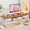Suporte de Mesa com Gaveta, Multifuncional, Suporte Elevado e Estendido para Laptop, Suporte para Monitor