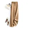 Liquidación de Tienda Etiqueta de Marca Cortada Pantalones de Traje para Mujer de Cintura Alta Elegantes de Pierna Recta Estrecha Pierna Ancha