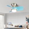Luz de Ventilador para Habitación Infantil Rosa Azul Luz de Dormitorio Frecuencia Variable Silencioso Protección Ocular Luz de Ventilador de Techo de Tamaño Pequeño
