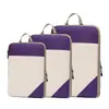 Set de Bolsas de Almacenamiento de Compresión para Viaje, Bolsa para Artículos de Tocador y Cosméticos, Bolsa para Zapatos, Bolsa Organizadora para Equipaje y Ropa, Set de Siete Piezas