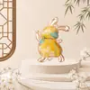 Coelho da Lua do Meio do Outono Estilo Chinês Brocado de Seda Coelho Pingente Acessórios DIY Joias Feitas à Mão Pingente de Colar Decoração de Bolsa de Carro