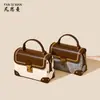Bolso de Mano Pequeño para Mujer Marca Genuina Fansiman 2025 Nuevo Estilo Moda Estampado Piel Genuina Elegante Bolso de Hombro Cruzado