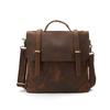 Bolsa de Ombro Casual Personalizada em Couro Bovino de Primeira Camada para Homens, Bolsa Masculina, Bolsa Transversal, Mochila Pequena Multifuncional para Mulheres para Viagens de Negócios