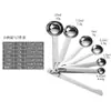 Juego de Cucharas Medidoras de Acero Inoxidable para Condimentos Café Leche en Polvo Té Cuchara Medidora de Proporción Cocina para Hornear Cuchara Pequeña