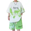 Conjunto de Camiseta de Manga Corta para Hombre Verano 2026 Nuevo Estilo Seda Helada Casual Moderno Deportivo Conjunto de Ropa para Hombre con un Look Elegante