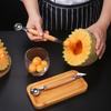 Aço Inoxidável Doméstico Escavador de Bolas de Fruta Colher Divisora Faca de Esculpir Frutas Ornaments de Frutas para Cozinha Colher Escavadora de Bolas de Flores Cortadas