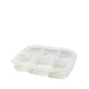 Caja de almacenamiento multifuncional para refrigerador doméstico, transparente y visible, caja de conservación de frutas y verduras de seis compartimentos, exclusivamente para venta al por mayor de comercio exterior