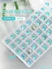 Joyería para uñas K9 hielo flash taladro cuadrado azul claro grueso taladro de pila taladro de gota de agua corazón torcido con fondo puntiagudo decoración de uñas taladro